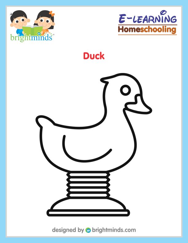 Duck Rocker Coloring Sheet