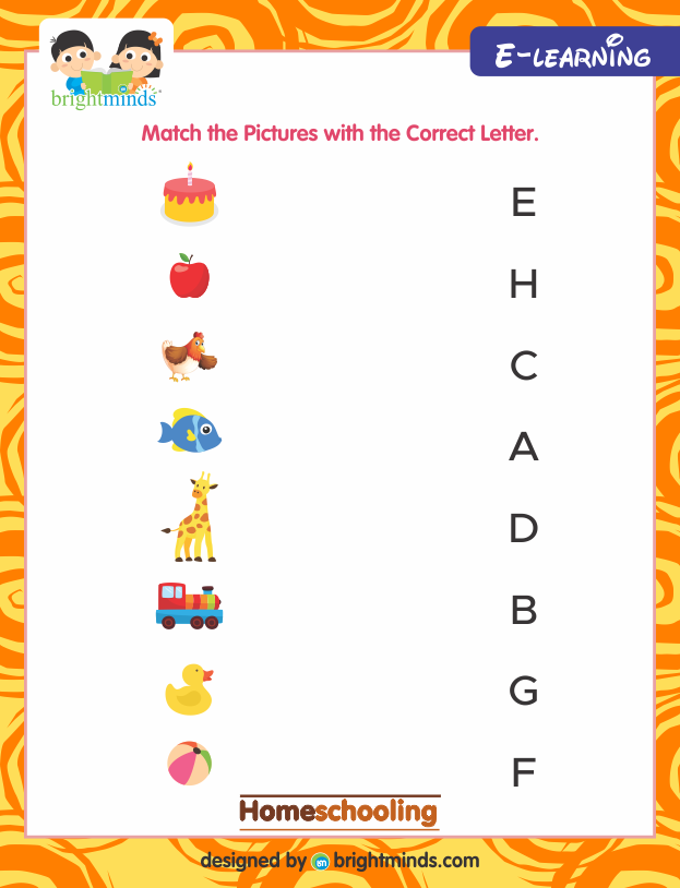 Match the pictures with the correct letter