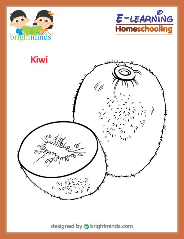 Kiwi Coloring Sheet