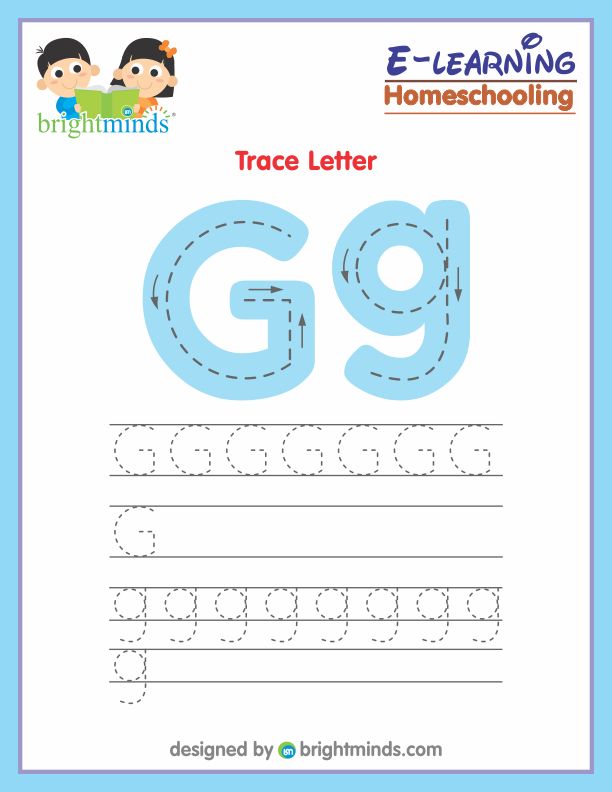 Trace Letter G