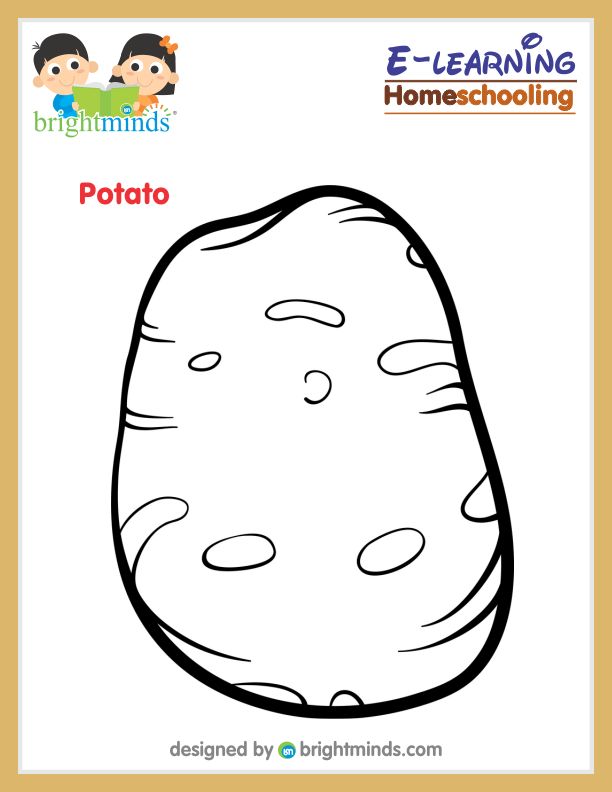 Potato Coloring Sheet