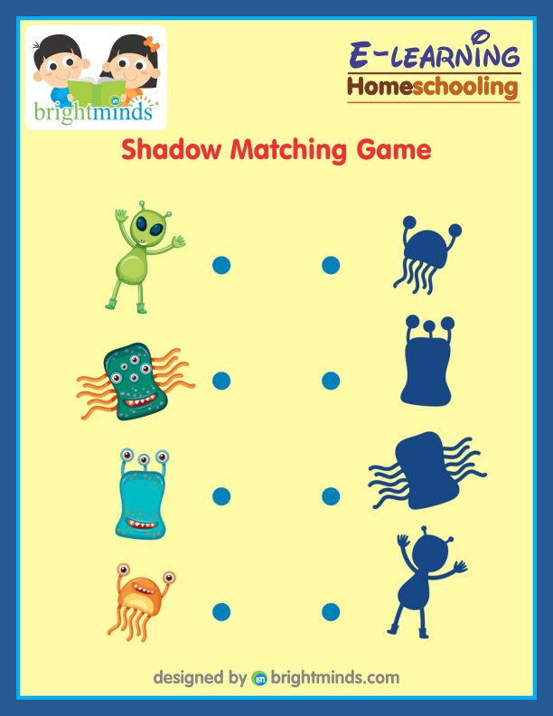 Shadow Matching Game : Bright Minds eLearning Platform