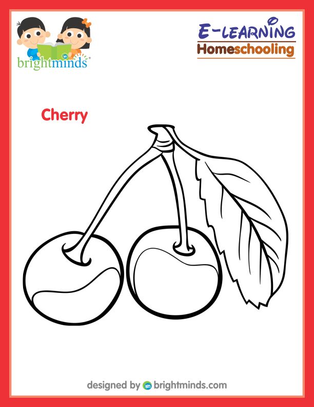 Cherry Coloring Sheet