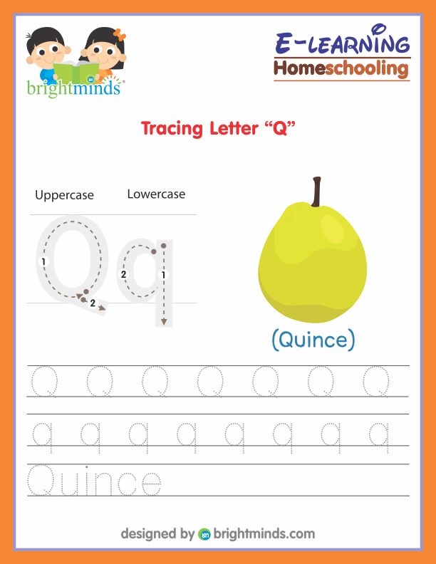Tracing Alphabet Q