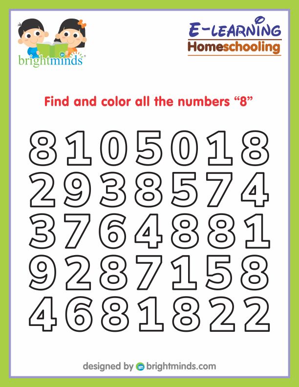 Find and color all the numbers