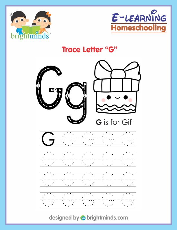 Trace Letter G