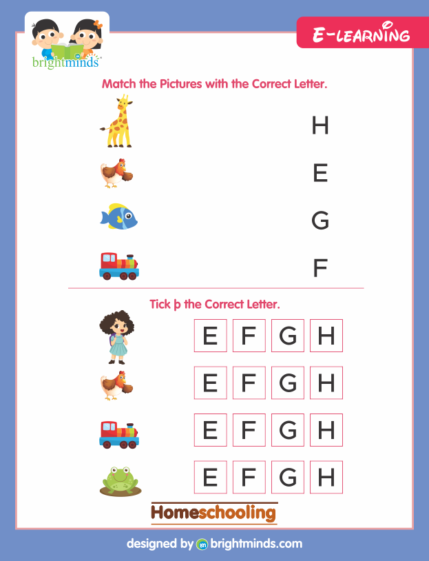 Match the pictures with the currect letter