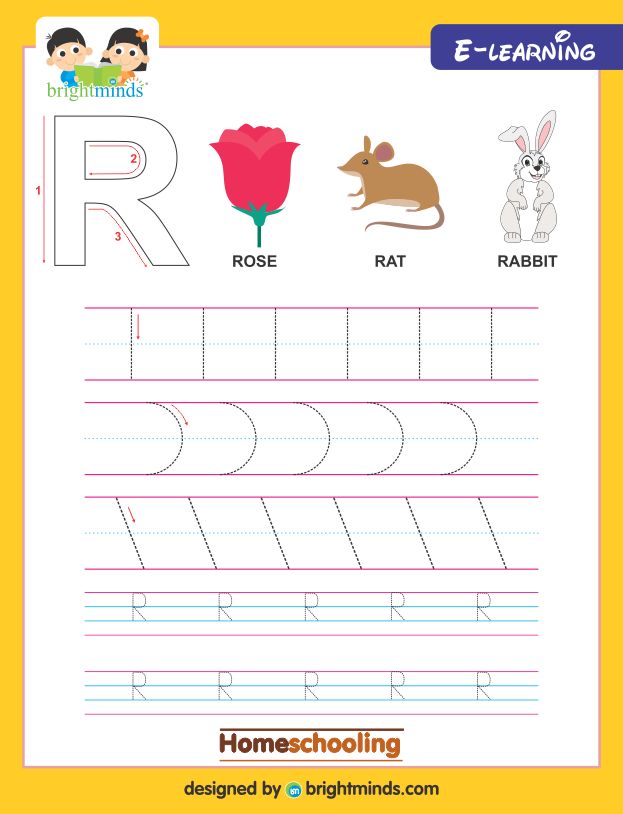 Tracing Alphabet R