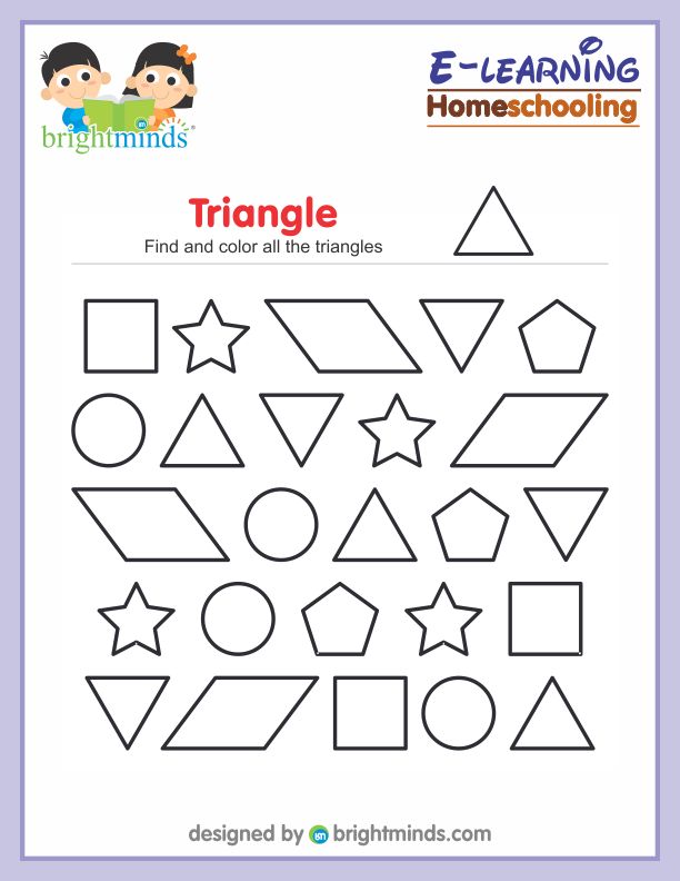Find and color all the triangles