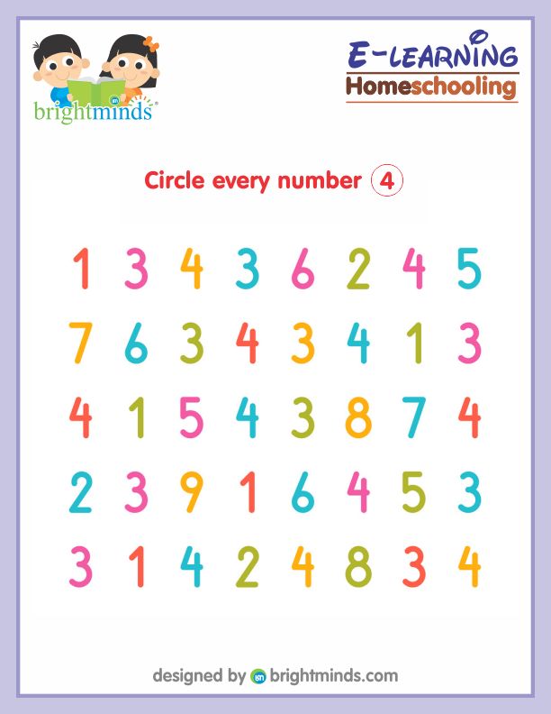 Circle Every Number Four