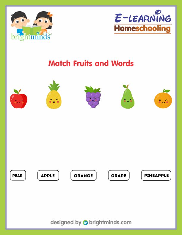 Match Fruits and Words