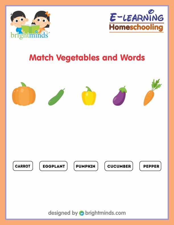 Match Vegetables and Words