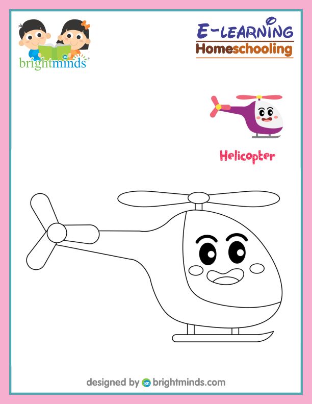 Helicopter Coloring Sheet