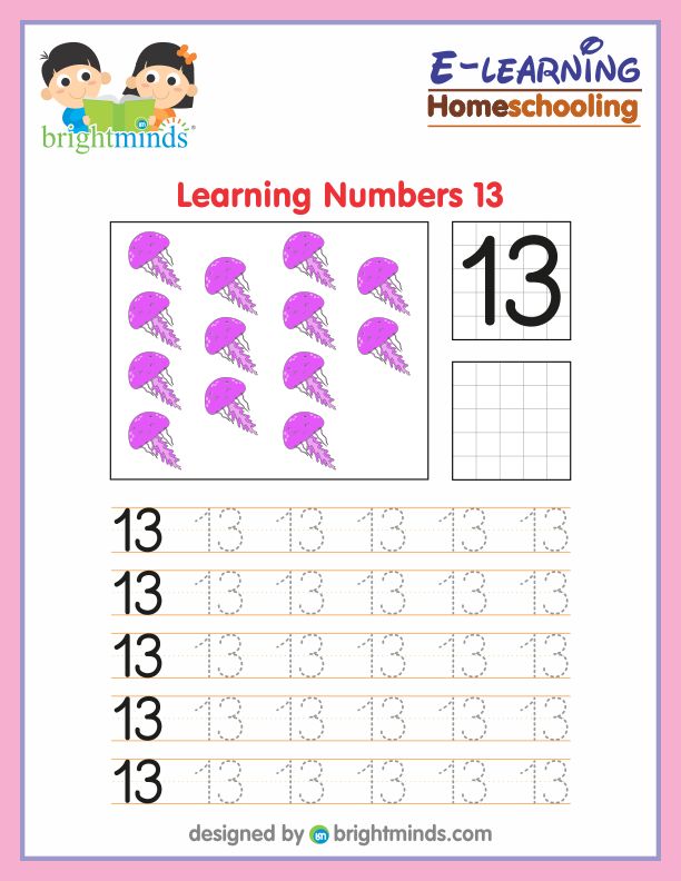 Learning Numbers Thirteen