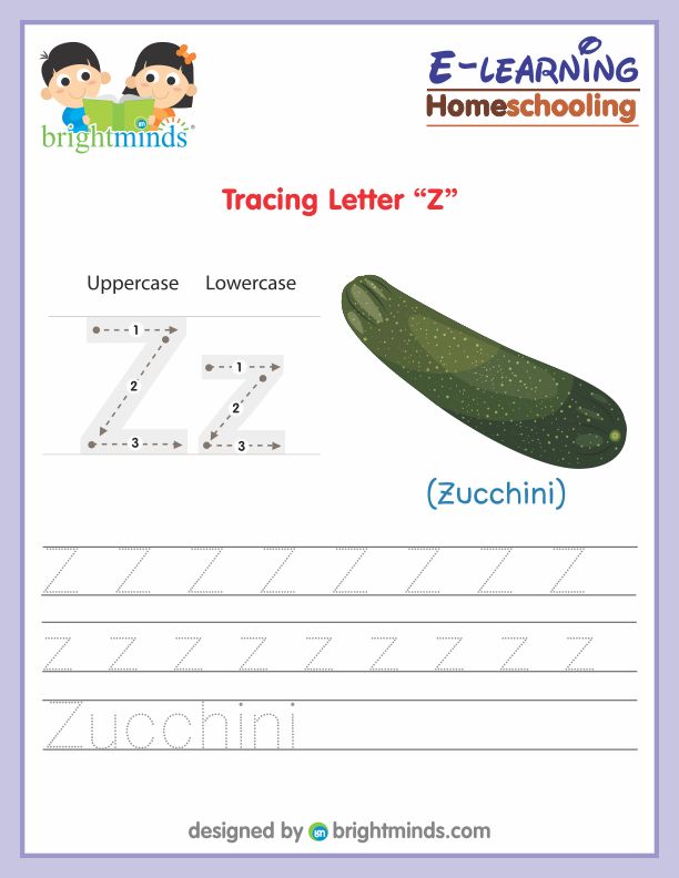 Tracing Alphabet Z