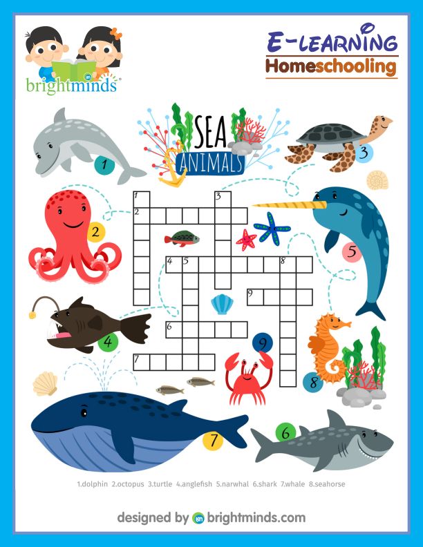 Sea Animals Crossword