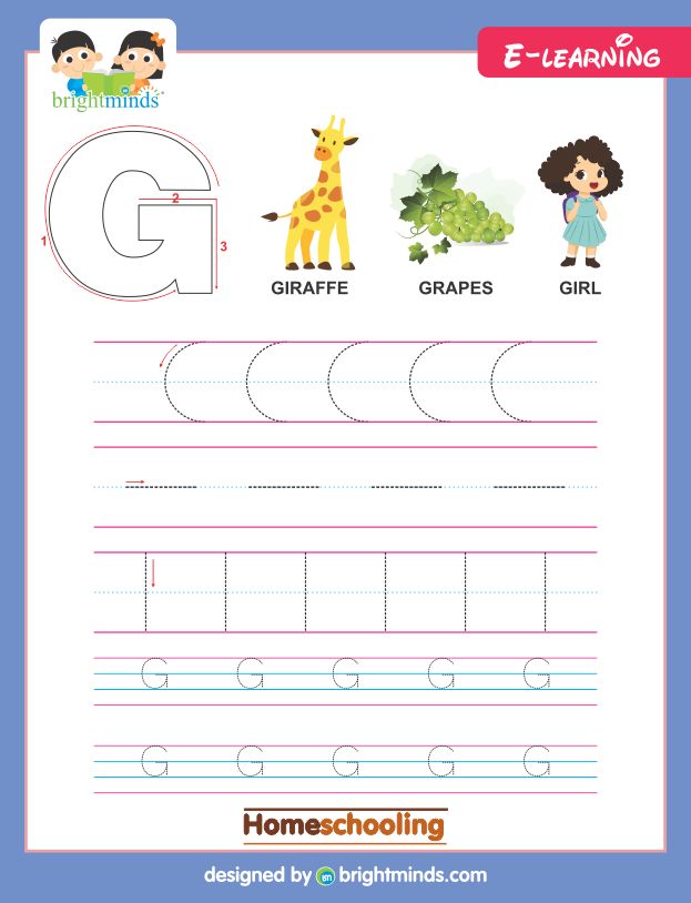 Tracing Alphabet G