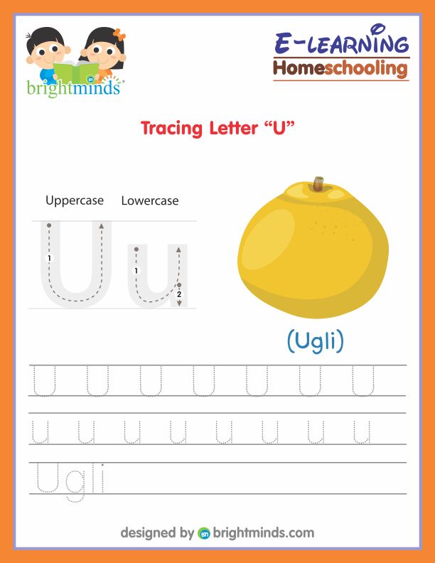 Tracing Alphabet U