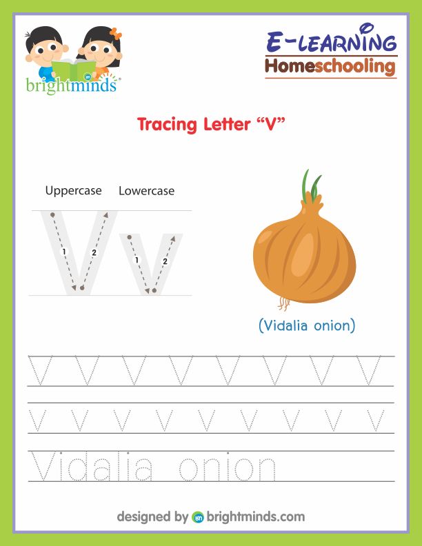 Tracing Alphabet V