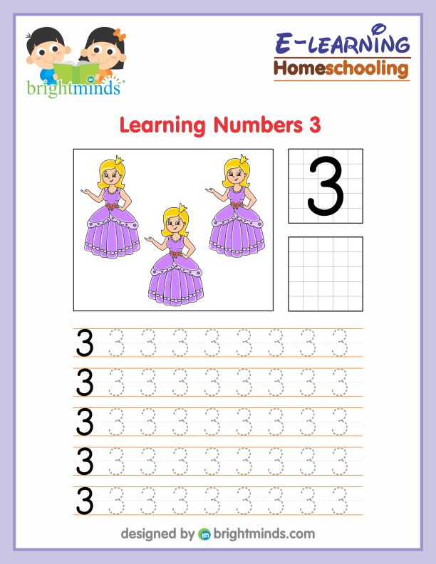 Learning Numbers Three