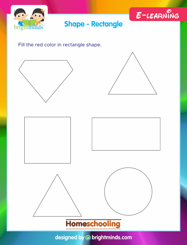 Find and Color Rechangle Shape