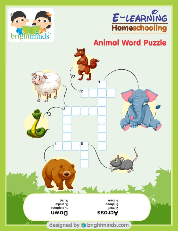 Animal Word Puzzle