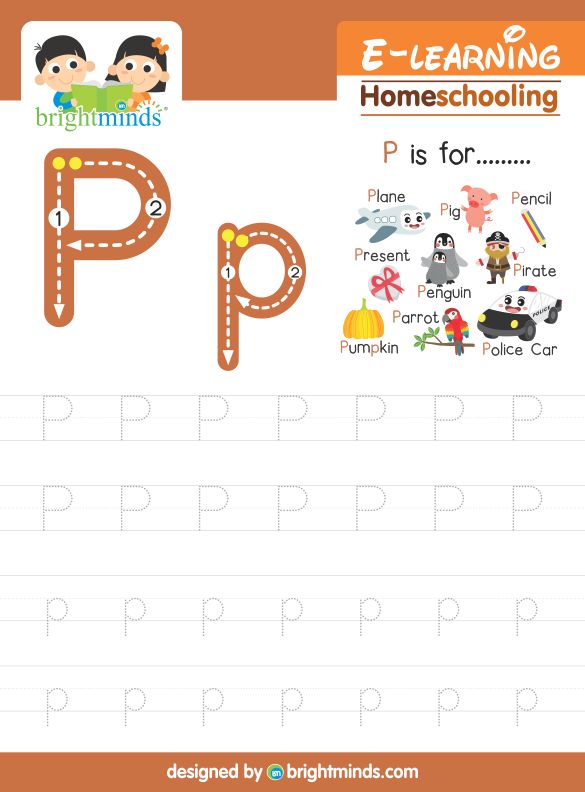 Tracing Alphabet P