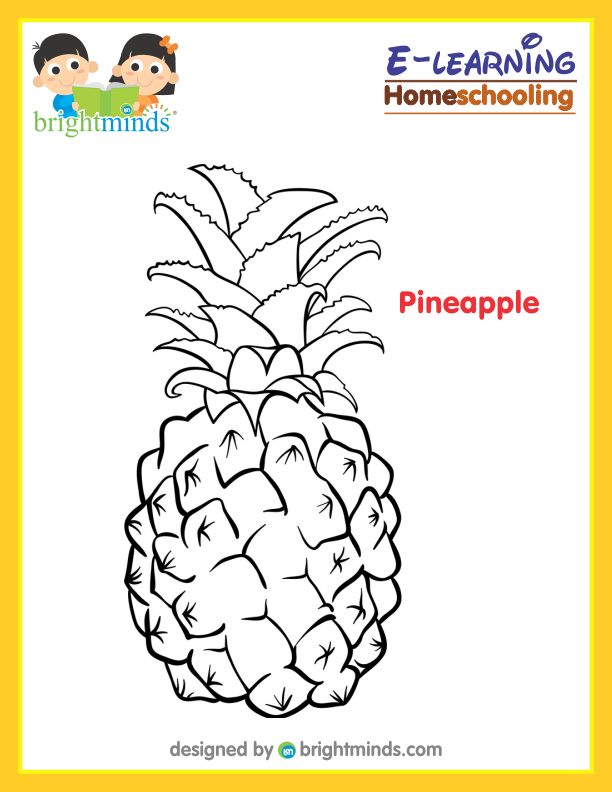 Pineapple Coloring Sheet