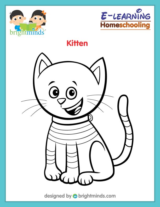 Kitten Coloring Sheet