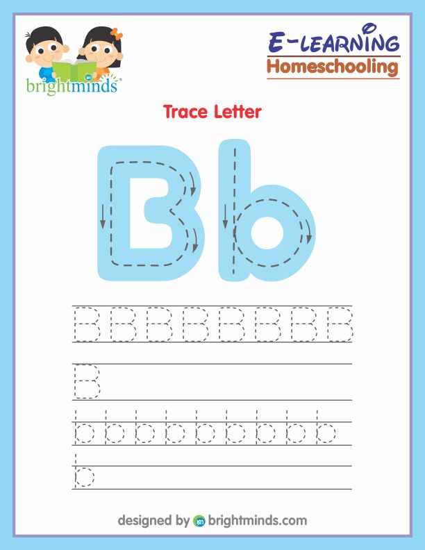 Trace Letter B