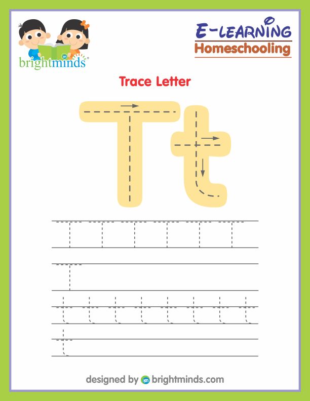Trace Letter T
