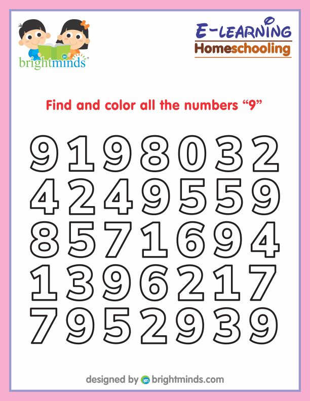 Find and color all the numbers