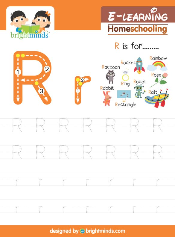 Tracing Alphabet R