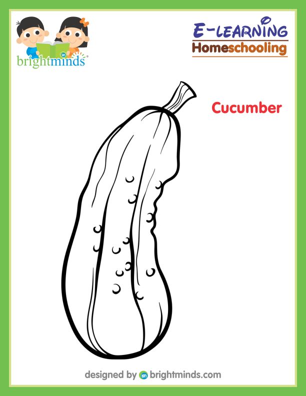 Cucumber Coloring Sheet