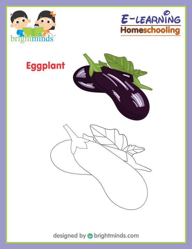 Eggplant Coloring Sheet