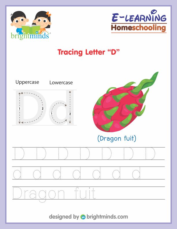 Tracing Alphabet D