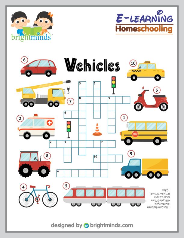 Vehicles Crossword