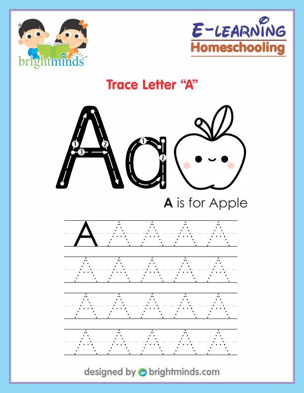 Trace Letter A