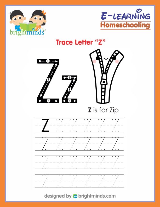 Trace Letter Z