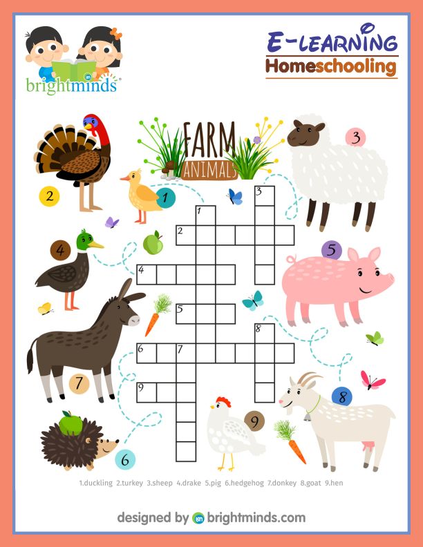Farm Animal Crossword