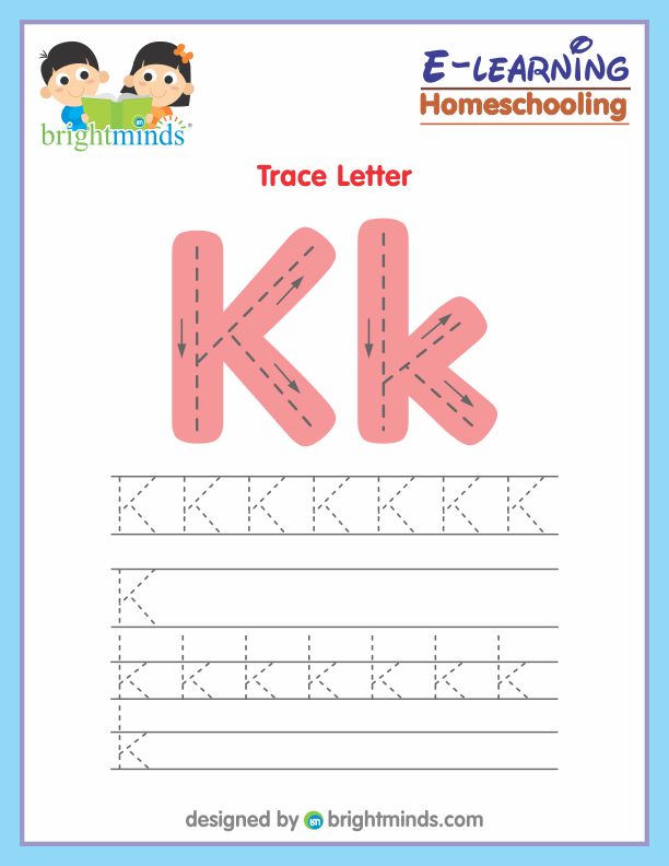 Trace Letter K
