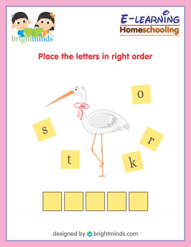 Place the letter in right order