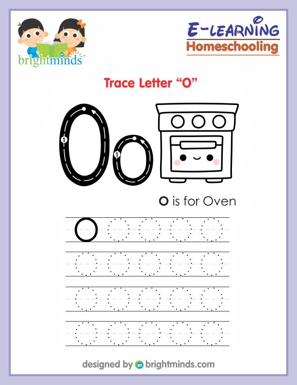 Trace Letter O