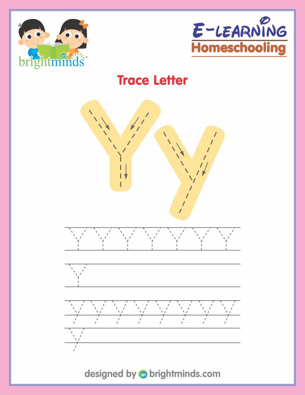 Trace Letter Y